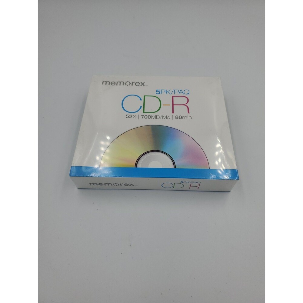 Memorex 5PK 5 Pack CD-R 52x 700MB Mo 80 min Cases Sealed
